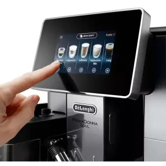 DeLonghi PrimaDonna Soul ECAM 610.55.SB automatický kávovar, 1450 W, 19 bar, vestavěný mlýnek, chytrý, mléčný systém DeLonghi PrimaDonna Soul ECAM 610.55.SB automatický kávovar, 1450 W, 19 bar, vestavěný mlýnek, chytrý, mléčný systém