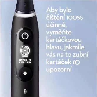 Oral-B iO6 elektrický zubní kartáček, magnetický, 5 režimů, displej, umělá inteligence, časovač, černý Oral-B iO6 elektrický zubní kartáček, magnetický, 5 režimů, displej, umělá inteligence, časovač, černý