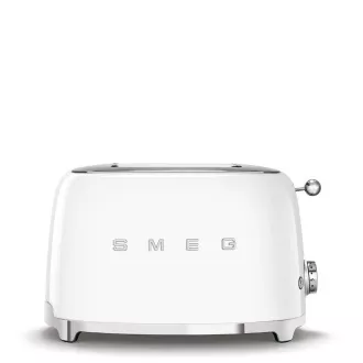 Smeg TSF01WHEU toustovač / topinkovač, 2 toasty, 6 úrovní opékání, zásuvka na drobky, styl. 50. let, bílý