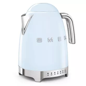Smeg KLF04PBEU rychlovarná konvice, 1, 7 l (7 šálků), 2400 W, styl 50. let, řízení teploty, 7 programů, pastelově modrá