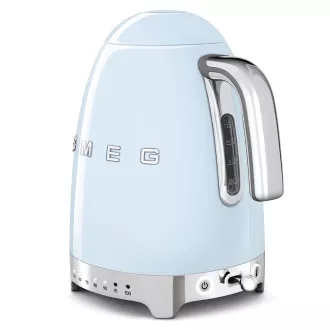 Smeg KLF04PBEU rychlovarná konvice, 1, 7 l (7 šálků), 2400 W, styl 50. let, řízení teploty, 7 programů, pastelově modrá