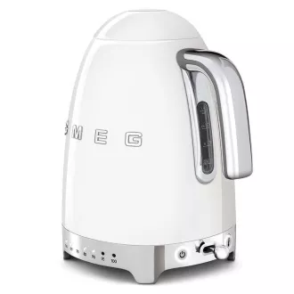 Smeg KLF04WHEU rychlovarná konvice, 1, 7 l (7 šálků), 2400 W, styl 50. let, řízení teploty, 7 programů, bílá
