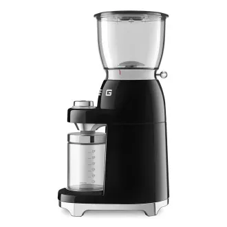 Smeg CGF11BLEU mlýnek na kávu, 150 W, nastavitelná hrubost, nerezový mlýnek, nádoba z tritanu, černý