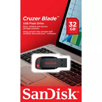 SanDisk Flash Disk 32GB Cruzer Blade, USB 2.0, černá