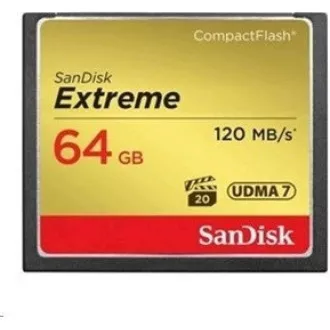SanDisk Compact Flash 64GB Extreme (R:120/W:85 MB/s) UDMA7