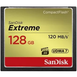 SanDisk Compact Flash Card 128GB Extreme (R:120/W:85 MB/s UDMA7) SanDisk Compact Flash Card 128GB Extreme (R:120/W:85 MB/s UDMA7)