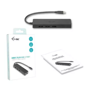 i-tec USB-C 3.1 Slim 3-portový HUB + RJ-45