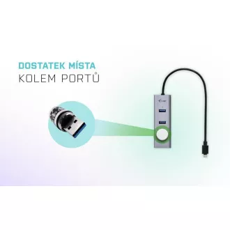 i-tec USB-C Metal 4-portový HUB