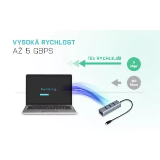 i-tec USB-C Metal 4-portový HUB