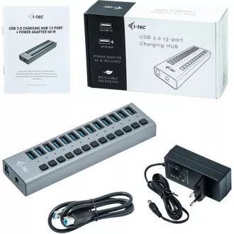i-tec USB 3.0 nabíjecí HUB 13port + Power Adapter 60 W