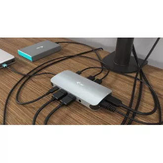 i-tec USB-C Metal Nano 3x Display Docking Station, Power Delivery 100 W