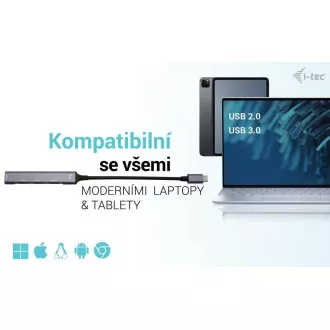 i-tec USB-C Metal HUB 1x USB 3.0 + 3x USB 2.0