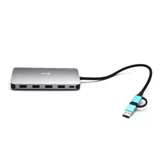 i-tec USB 3.0 USB-C/Thunderbolt 3x Display Metal Nano Dock with LAN, PD 100 W
