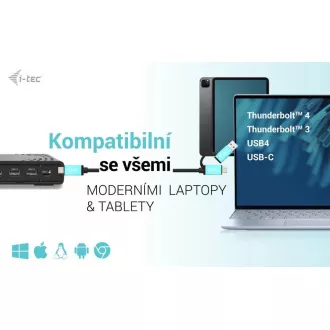 i-tec USB-C Triple Display Docking Station Gen 2, PD 100W