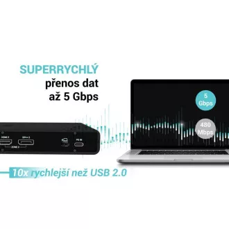i-tec Universal Dual 4K Display Docking Station, Power Delivery 85W