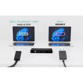 i-tec Universal Dual 4K Display Docking Station, Power Delivery 85W + i-tec USB-C Charger 100W