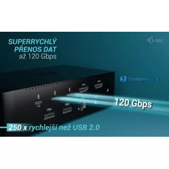 i-tec Thunderbolt 5 Quattro Display Docking Station, Power Delivery 140W