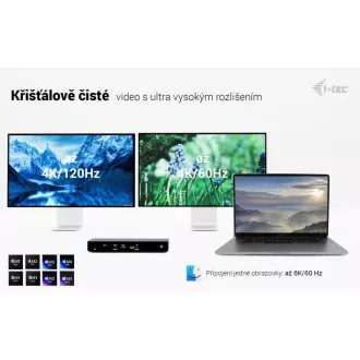 i-tec Thunderbolt4 3x Display Docking Station, Power Delivery 96W