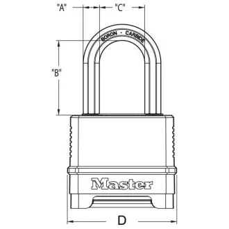 Master Lock Kombinační visací zámek - Excell - 56mm