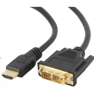 GEMBIRD Kabel HDMI - DVI 1, 8m (M/M, DVI-D, Single Link, zlacené kontakty, stíněný)