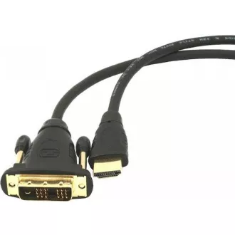 GEMBIRD Kabel HDMI - DVI 3m (M/M, DVI-D, Single Link, zlacené kontakty, stíněný)