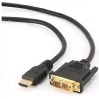 GEMBIRD Kabel HDMI - DVI 3m (M/M, DVI-D, Single Link, zlacené kontakty, stíněný)