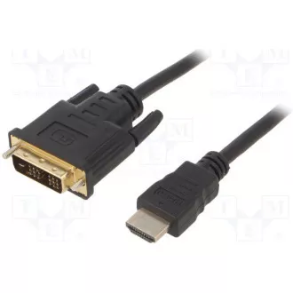 GEMBIRD Kabel HDMI - DVI 4, 5m (M/M, DVI-D, Single Link, zlacené kontakty, stíněný)