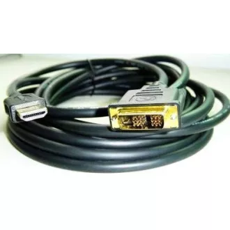 GEMBIRD Kabel HDMI - DVI 4, 5m (M/M, DVI-D, Single Link, zlacené kontakty, stíněný)