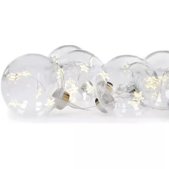 Solight sada LED vánočních koulí s hvězdami, vel. 8cm, 6ks, 30LED, časovač, tester, 3xAA Solight sada LED vánočních koulí s hvězdami, vel. 8cm, 6ks, 30LED, časovač, tester, 3xAA
