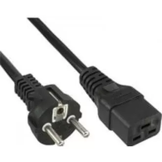 PremiumCord kabel síťový k počítači 230V 16A 3m  IEC 320 C19 konektor