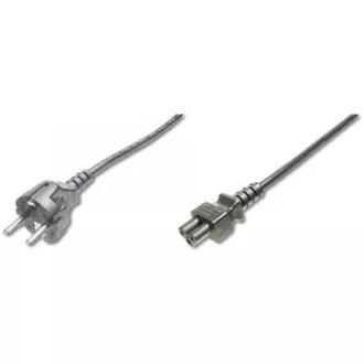 PREMIUMCORD Kabel napájecí 230V pro NTB 2m (3pin C5, trojlístek, "Mickey Mouse")