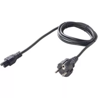 PREMIUMCORD Kabel napájecí 230V pro NTB 2m (3pin C5, trojlístek, "Mickey Mouse")