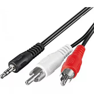 PREMIUMCORD Kabel audio 3, 5mm Jack - 2x Cinch 10m (M/M, stereo)