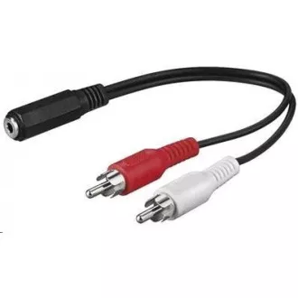PREMIUMCORD Kabel audio 3, 5mm Jack - 2x Cinch 1, 5m (F/M, stereo) PREMIUMCORD Kabel audio 3, 5mm Jack - 2x Cinch 1, 5m (F/M, stereo)