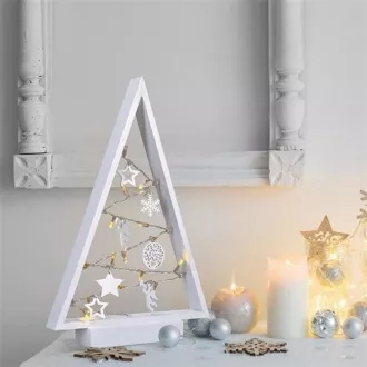 Solight LED dřevěný vánoční stromek s ozdobami, 15LED, přírodní dřevo, 37cm, 2x AA Solight LED dřevěný vánoční stromek s ozdobami, 15LED, přírodní dřevo, 37cm, 2x AA