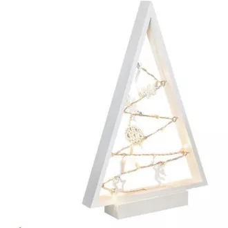 Solight LED dřevěný vánoční stromek s ozdobami, 15LED, přírodní dřevo, 37cm, 2x AA Solight LED dřevěný vánoční stromek s ozdobami, 15LED, přírodní dřevo, 37cm, 2x AA