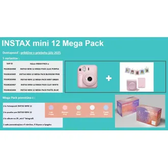 Fujifilm MINI 12 MEGA PACK modrý - Rozbalené Fujifilm MINI 12 MEGA PACK modrý - Rozbalené