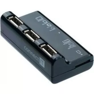CONNECT IT USB 2.0 hub 3 porty + čtečka karet BOOT