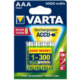 Varta LR03/4BP 1000 mAh Ready to use (Blistr 4ks)