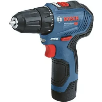 BOSCH GSR 12V-30, akumulátorový vrtací šroubovák, 0 – 420 / 0 – 1.600 ot/min, 8 mm, sada bitů a vrtáků, brašna
