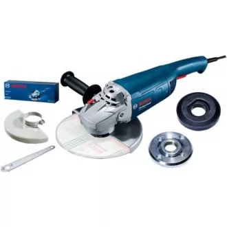 BOSCH GWS 2200, úhlová bruska, 2.200 W, 6.500 – 6.500 ot/min, 230 mm, aretovatelný spínač