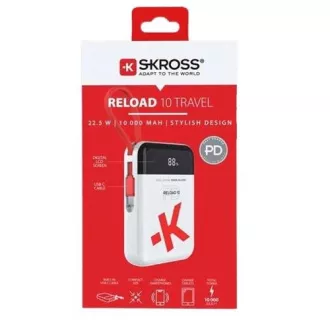 SKROSS powerbank Reload 10 Travel, 20W PD, 10 000mAh, USB A+C