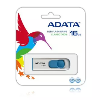 ADATA Flash Disk 16GB C008, USB 2.0 Classic, bílá