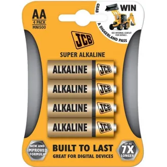 JCB SUPER alkalická baterie LR06, blistr 4 ks