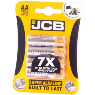 JCB SUPER alkalická baterie LR06, blistr 4 ks