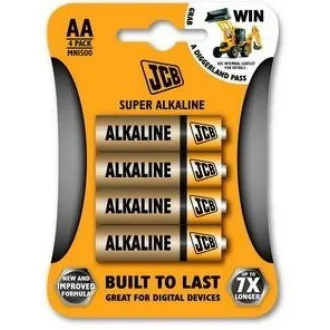 JCB SUPER alkalická baterie LR06, blistr 4 ks