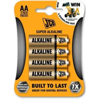 JCB SUPER alkalická baterie LR06, blistr 4 ks