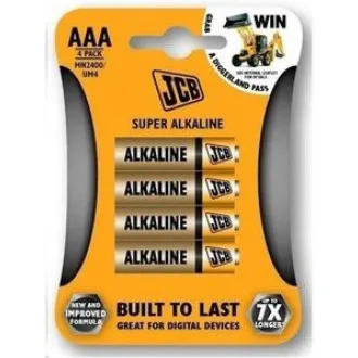 JCB SUPER alkalická baterie LR03, blistr 4 ks