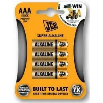 JCB SUPER alkalická baterie LR03, blistr 4 ks