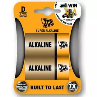 JCB SUPER alkalická baterie LR20, blistr 2 ks